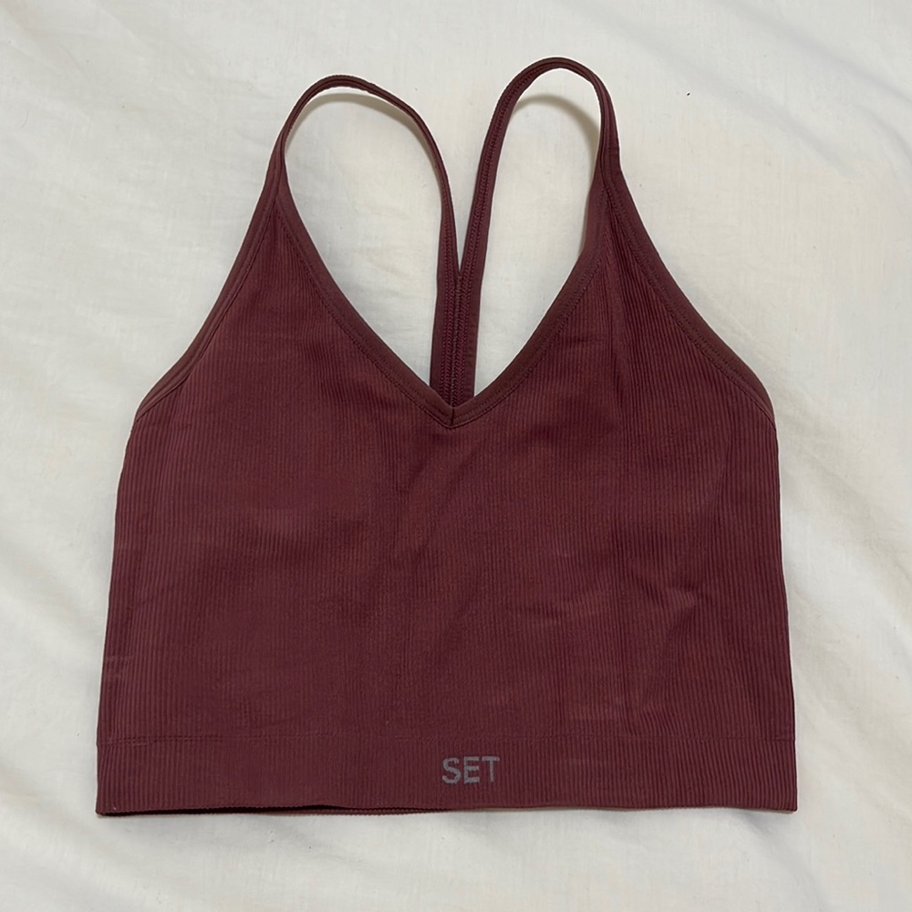 SETactive Sculptflex Ribbed V Bra- Canyon